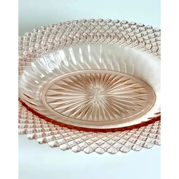 Vintage Miss America Pink Depression Glass Oval Veggie Serving Bowl by Hocking - Picture 6 of 6